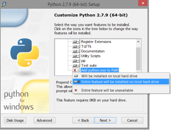 instrucciones de instalación de python